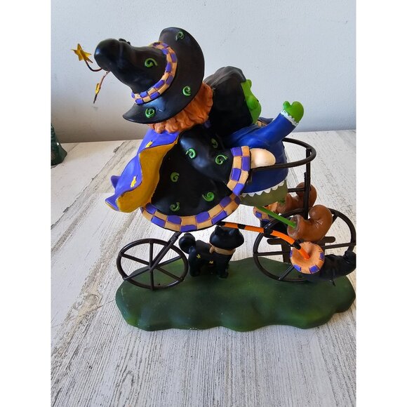 Frankenstein witch bicycle Halloween statue figurine cat funny decor cute shabby - Picture 6 of 10